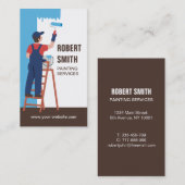 Peintre sur le Carte de visite du service de peint (Devant / Derrière)