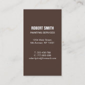 Peintre sur le Carte de visite du service de peint (Dos)