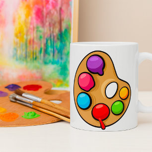 Peintres Art Palette Artiste Peinture Mug café