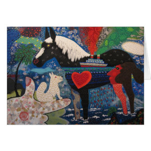 Peinture 1976 marchante de cheval de Roy De Forest