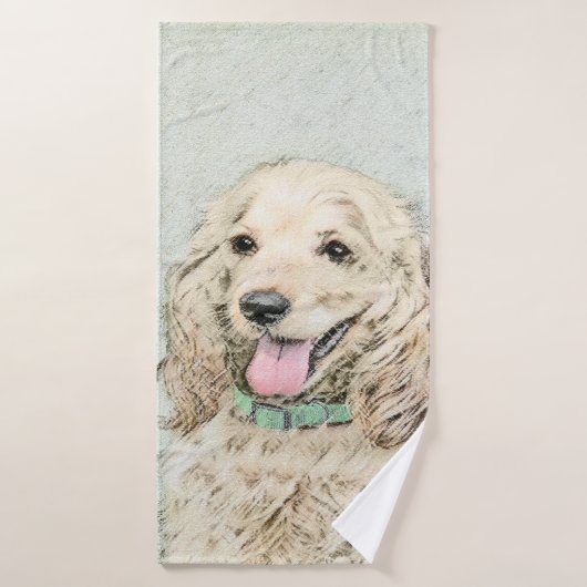 Peinture à la boule de Cocker Spaniel - Art origin (Serviette de bain)