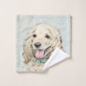 Peinture à la boule de Cocker Spaniel - Art origin (Gant de toilette)