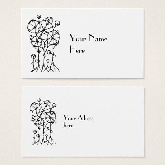 Peinture à la main - Arbre Abstrait Groupe 1 (Devant & derrière)