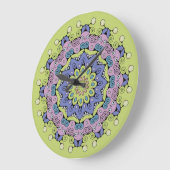 Peinture à la main Mandala Horloge Face 2 (Angle)