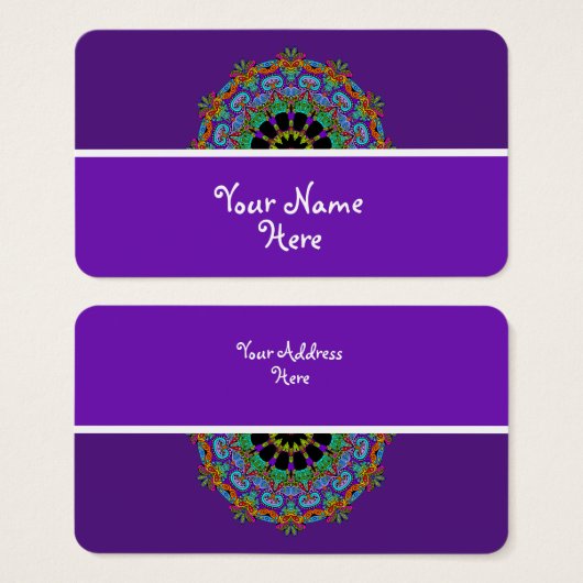 Peinture à la main Mandala Horloge Face 24 (Devant & derrière)