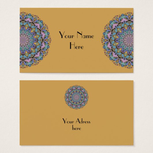 Peinture à la main Mandala Horloge Face 3 (Devant & derrière)