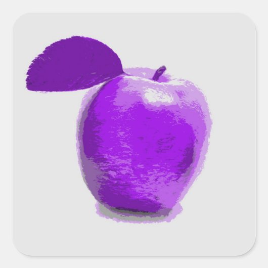 Peinture à la pomme violette - Stickers (Devant)