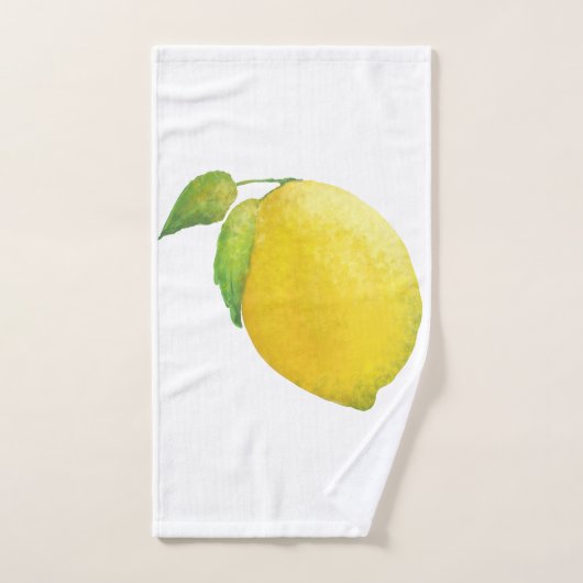 Peinture à l'aquarelle de citron (Serviette à main)