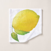 Peinture à l'aquarelle de citron (Gant de toilette)