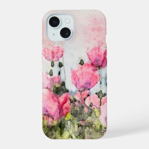 Peinture à l'aquarelle de fleurs roses