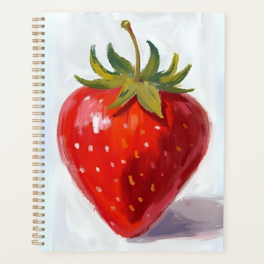 Peinture à l'aquarelle de fraise rouge (Devant)