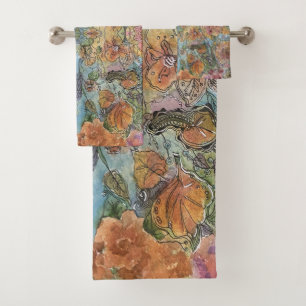 Peinture à l'aquarelle de jardin de fleurs Chic Vi