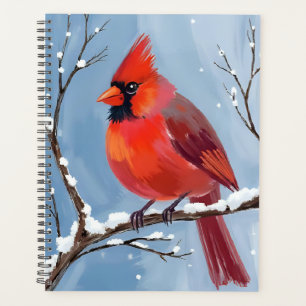 Peinture à l'aquarelle de l'oiseau rouge cardinal
