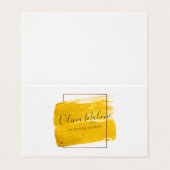 Peinture à l'aquarelle or moderne Carte de visite  (Extérieur déplié)