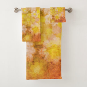Peinture à l'aquarelle salée abstraite florale rét