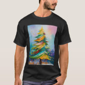 Peinture à l'huile Abstraite de T-shirt sapin de N (Devant)