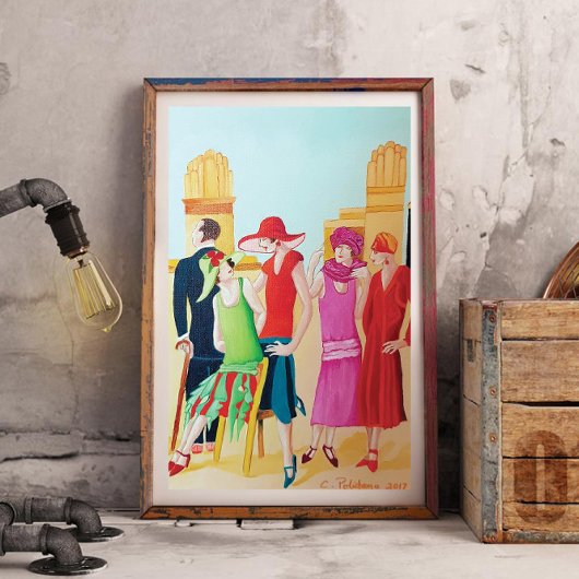Peinture à l'huile Art Déco