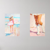 Peinture à l'huile de cowgirl côtière série d'impr (Recto)