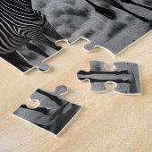 Peinture à l'huile de zèbre B W, puzzle (Côté)