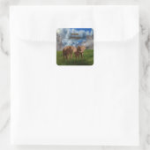 Peinture à l'huile Elephant Duo, Stickers Annivers (Sac)