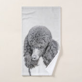 Peinture à paille noire standard - Art du chien (Serviette à main)