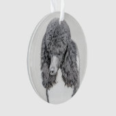 Peinture à paille noire standard - Art du chien (devant)