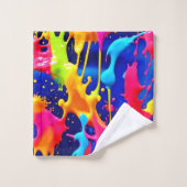 Peinture à séchage colorée (Gant de toilette)