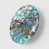 Peinture abstraite artisanale - Kook Art - Horloge (Angle)