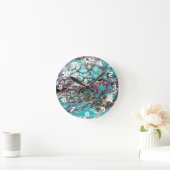 Peinture abstraite artisanale - Kook Art - Horloge (Maison)
