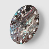 Peinture abstraite artisanale - Kook Art - Horloge (Angle)