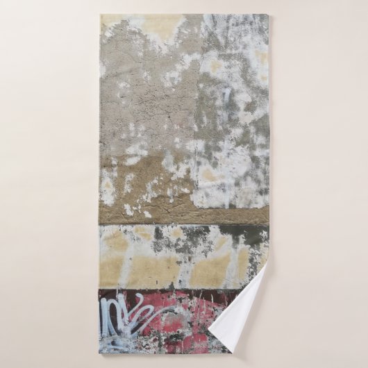 Peinture abstraite Brown et blanche (Serviette de bain)