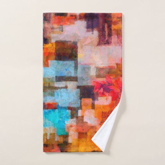 Peinture abstraite colorée (Serviette à main)