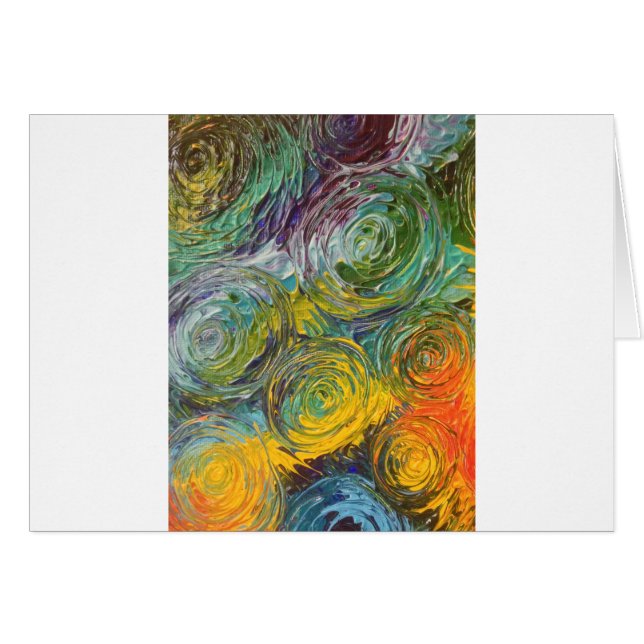 Peinture abstraite de spirales colorées (Devant horizontal)