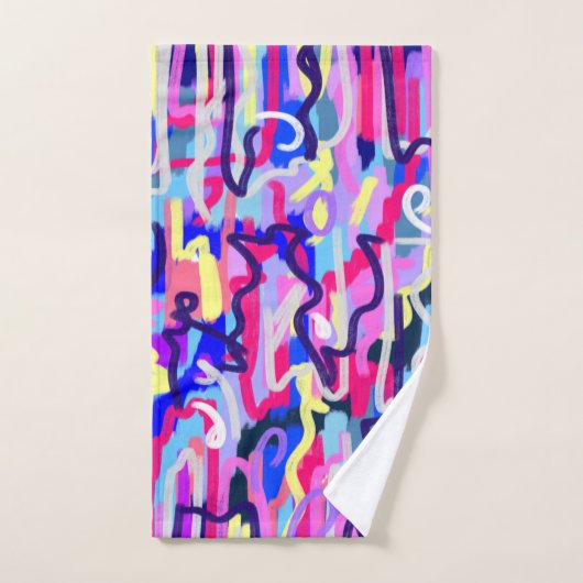 Peinture Abstraite des formes et des couleurs (Serviette à main)