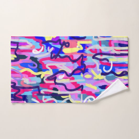 Peinture Abstraite des formes et des couleurs (Serviette à main)