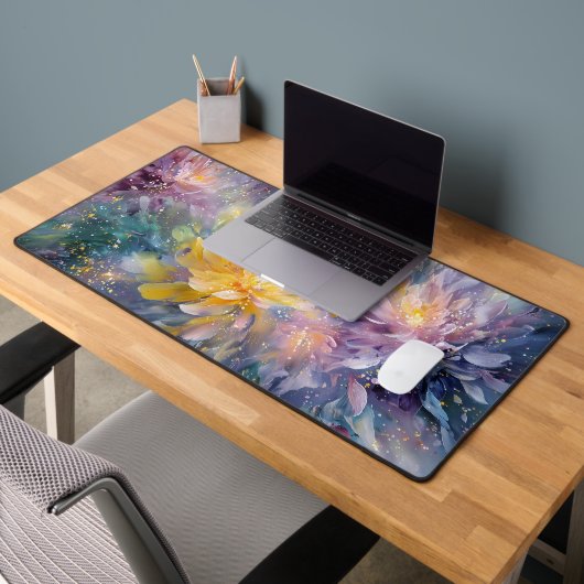 Peinture Abstraite Florale Vibrante avec Explosion (Bureau 2)