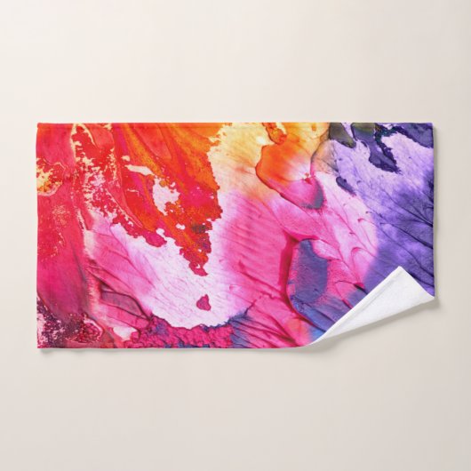 Peinture Abstraite moderne colorée (Serviette à main)