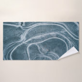 Peinture abstraite noire et grise (Serviette de bain)