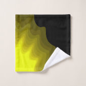 Peinture abstraite noire et jaune (Gant de toilette)