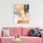 Peinture Abstraite originale toile noire en or (Insitu(Salon))