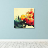 Peinture Abstraite "Pygmy Ambrosia". Impression Ca (Insitu (Plancher de Bois))