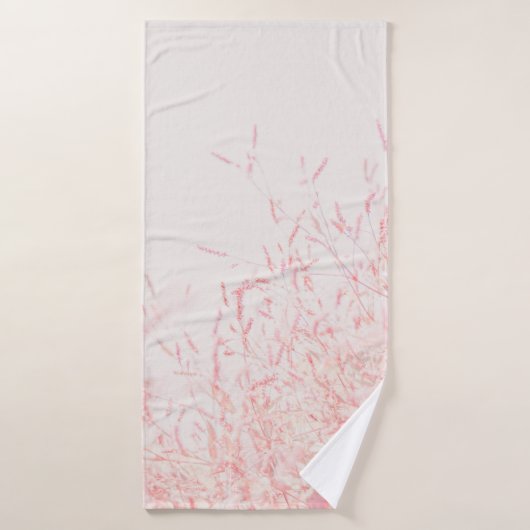 PEINTURE ABSTRAITE ROUGE ET BLANCHE (Serviette de bain)