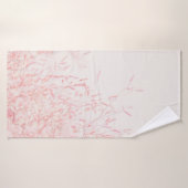 PEINTURE ABSTRAITE ROUGE ET BLANCHE (Serviette de bain)