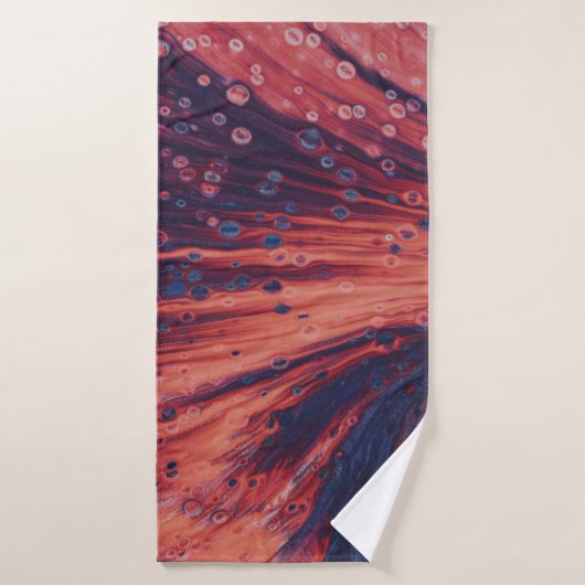 Peinture abstraite rouge et noire (Serviette de bain)