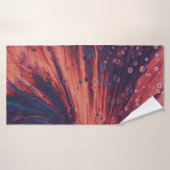 Peinture abstraite rouge et noire (Serviette de bain)