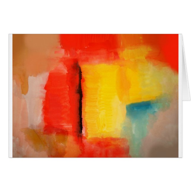 Peinture Abstraite rouge moderne (Devant horizontal)