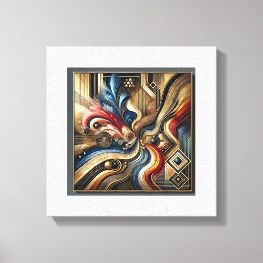 Peinture Abstraite sur toile enveloppée Premium. (Recto)