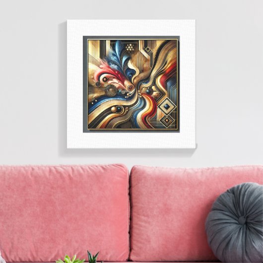 Peinture Abstraite sur toile enveloppée Premium. (Insitu(Salon))