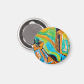 Peinture Abstraite (Texture) Magnet rond (Recto/Verso)