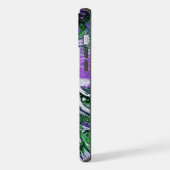 Peinture abstraite violette et verte (Côté gauche)